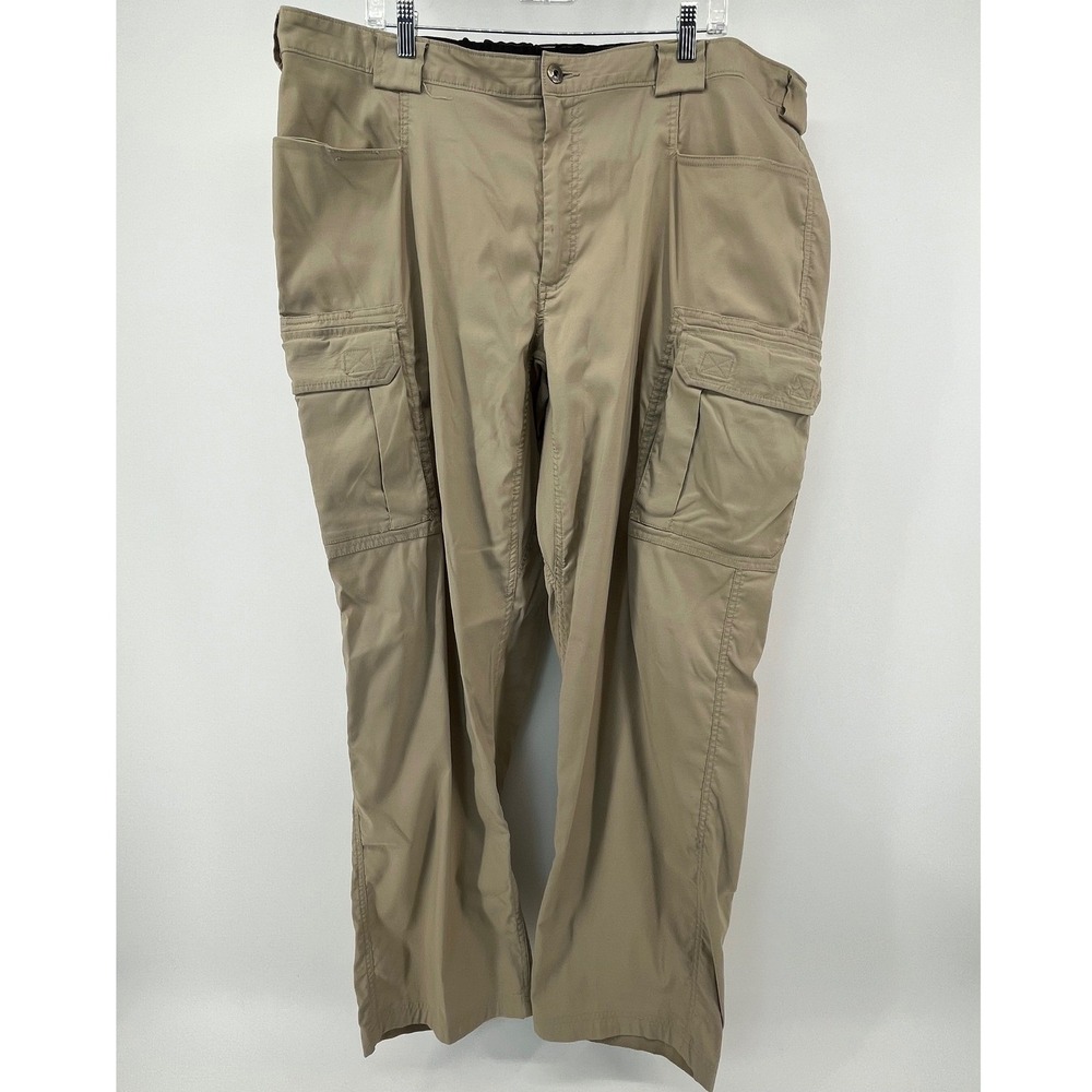Duluth Trading Co Cargo Pants Mens 2XL x 32 Tan Nylon Utility Workwear 71700